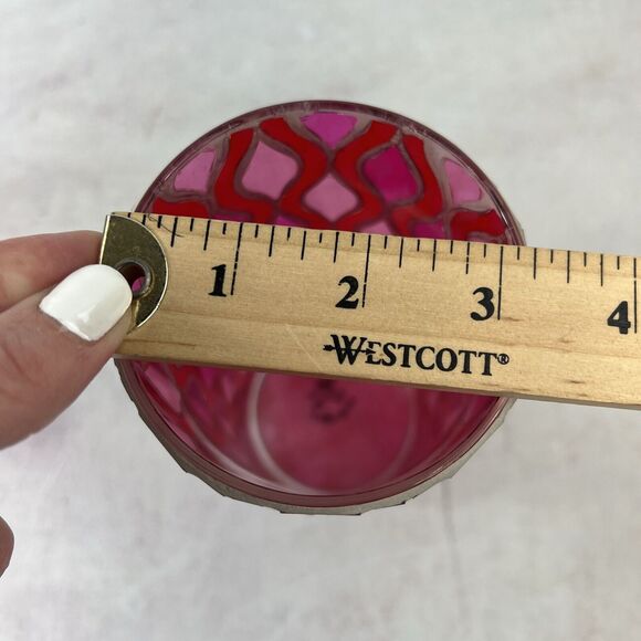 Vintage 1960s Mod Pink Swirl Psychedelic Glass Vase Hippie Boho 8.25"H X 3.25” W - Picture 11 of 12